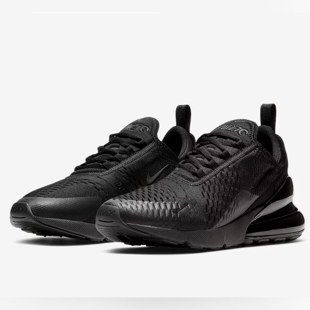 Nike Air 270 Black Womens 8.5 Men's 7 Athletic Shoes New